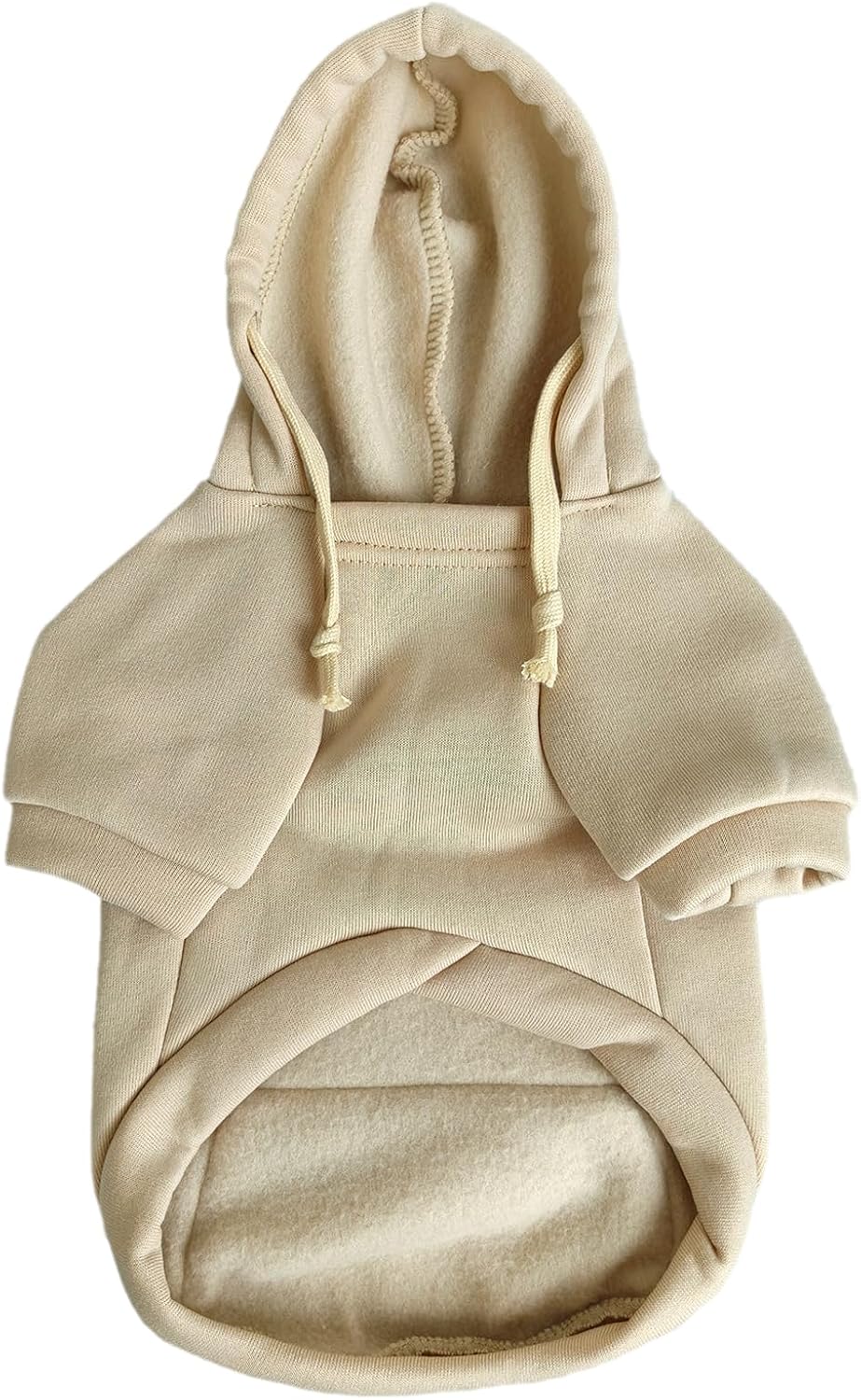 Dog Hoodies for Small Dogs with Zipper Pocket - Beige / X-Small - image 4