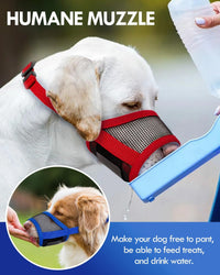 Dog Muzzle, Soft Air Mesh Muzzles for Large Sized Dogs - Red / S - image 3
