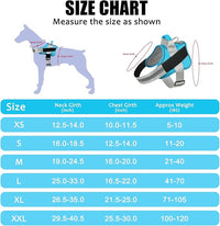 Bolux Dog Harness, No-Pull Reflective Dog Vest, Breathable Adjustable Pet Harness with Handle for Outdoor Walking - No More Pulling, Tugging or Choking (OceanicBlue, Medium (Pack of 1))