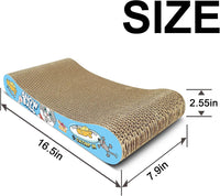 TTCAT Cat Scratching Pad, 2 Pack Corrugated Cat Scratcher Cardboard, Bone Type Durable Cat - image 2