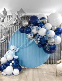Pastel Rainbow Balloons Arch Garland Kit for Pastel Party Decor – Fun for Kids & Family - Navy Blue Slive - image 2