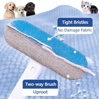Pet Hair Remover for Furniture, Reusable Multifunctional Cat and Dog Hair Removal Tool, 17-Inch, Extra Long Handle, Gentle on Couch, Carpet, Clothes, Bedding, Tile, Car Seats