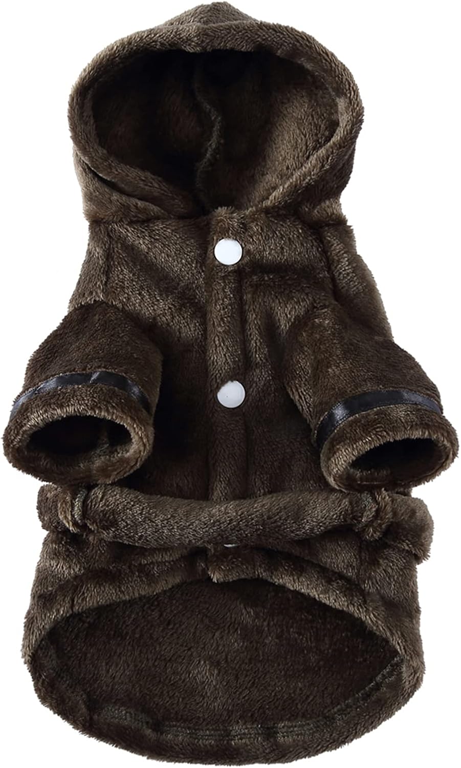 Pet Bathrobe Dog Pajama, Thickened Hooded - Coffee / Large
