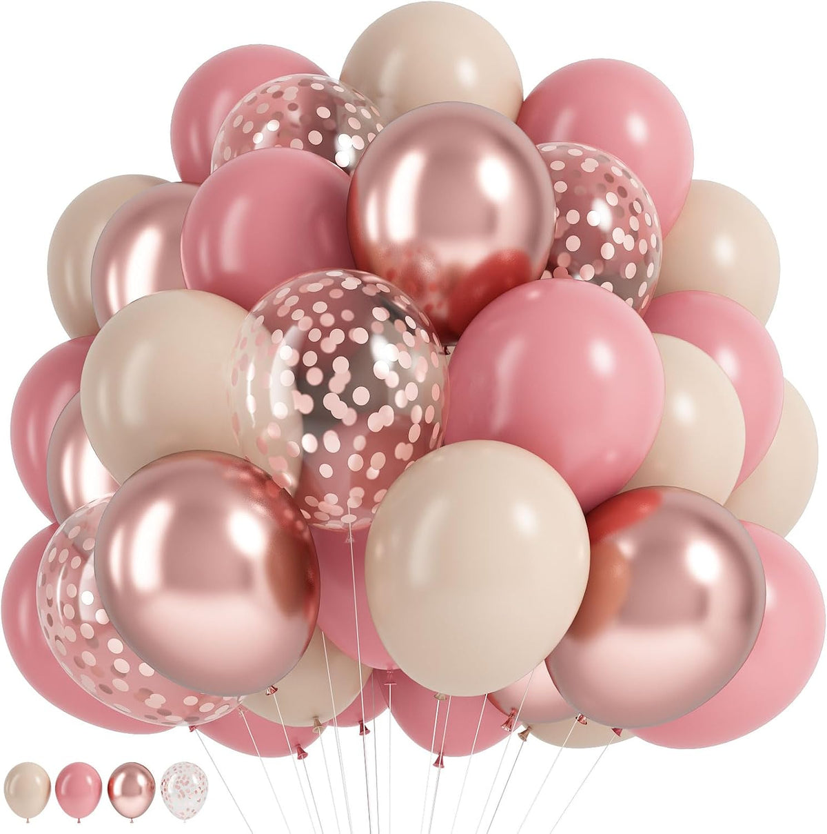 Sage Green Brown Balloons - Dusty Pink White