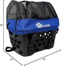 BiKASE Durable Dog Bike Basket & Carrier, Rear Mount Pet Basket for Bikes with Super Comfort Mat and Cover, Ideal for Small Dogs and Cats up to 12 lbs