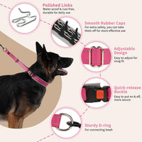 Martingale Dog Training Walking Collar for Pulling, M - Hot Pink / Large,2.5mm,18.5-23.5"Neck - image 3