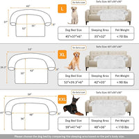 Calming Dog Bed Fluffy Plush Dog Mat for Furniture Protector with Removable Washable Cover for Large Medium Small Dogs and Cats (Extra Large (53x39.3x6), Light Grey)