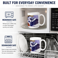 Harlequin Natural Great Dane Ceramic Coffee Mug 15 oz Decorative Large C Handle Mug Cup for Tea, Cocoa Hot Chocolate