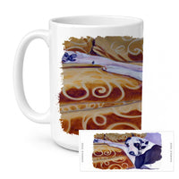 Harlequin Natural Great Dane Ceramic Coffee Mug 15 oz Decorative Large C Handle Mug Cup for Tea, Cocoa Hot Chocolate