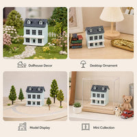 Cutemini blue palm-sized miniature wooden house for 1/12 dollhouse scenes - view 8