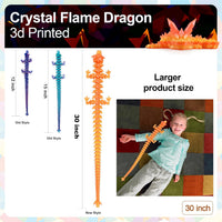 3D Printed Dragon 24 Inch - Flame Colour / 30in - image 3
