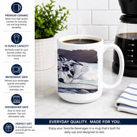 Harlequin Natural Great Danes Ceramic Coffee Mug 15 oz Decorative Large C Handle Mug Cup for Tea, Cocoa Hot Chocolate