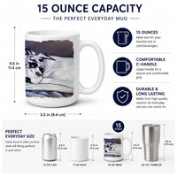 Harlequin Natural Great Danes Ceramic Coffee Mug 15 oz Decorative Large C Handle Mug Cup for Tea, Cocoa Hot Chocolate