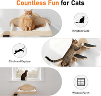 XiaZ Cat Wall Shelves, Corner Cat Shelf with 3 Wide Perch Steps - Hammock - image 4
