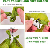 Dog Poop Bag Dispenser Holder Soft Waste Bags Roll Holders Leash Clip - 1 Count (Pack of 1) / 2PCS Blue&Black - image 4