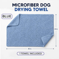 NVNAN Microfiber Dog Towel for Drying Dogs - Blue - image 2