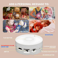XLW voice recorder for plush toys, small white round recordable sound module - view 7