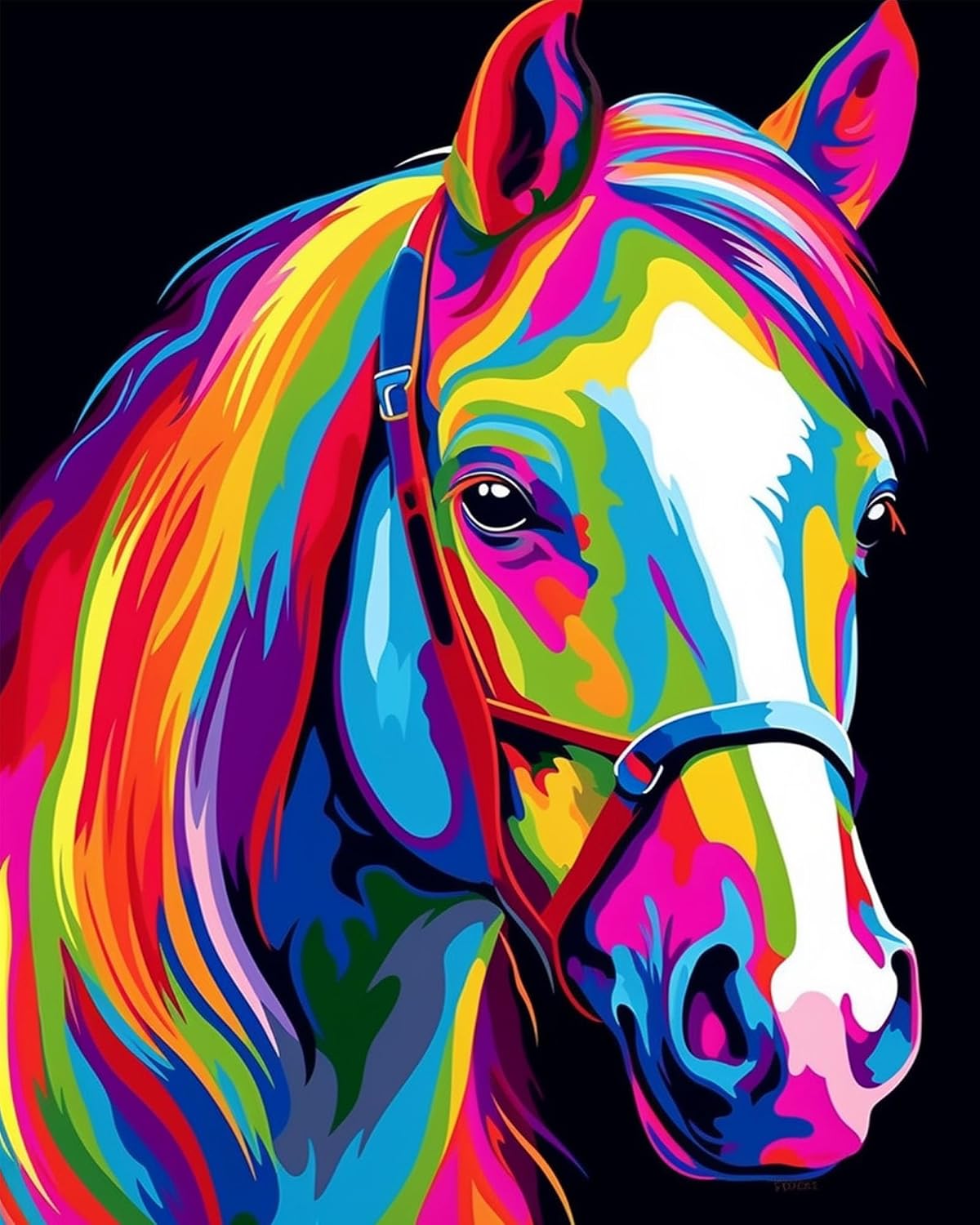 Maomaomi Paint by Numbers DIY Acrylic Painting Kit for Kids & Adults - Color Horse
