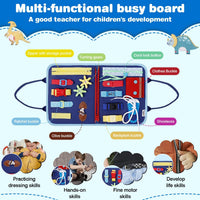 JHkim Busy Board Montessori Toys for Boys Girls Gifts - Blue - image 4