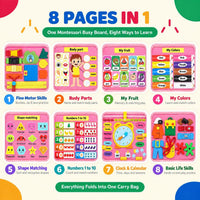 Urban Toys Montessori busy book with felt pages, zippers and buckles - view 3