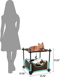 Kitty City Sleeper Cat Bed – Essentials for Cats - B) Canopy Bed / 17.25x17.75 inches - image 2