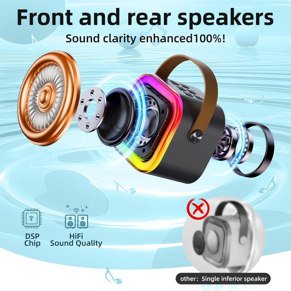 Kinglucky Mini Karaoke Machine for Kids - Black - image 2