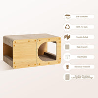EHEYCIGA Cardboard Cat Scratcher House - 23x13x11.4inch / Brown - image 2