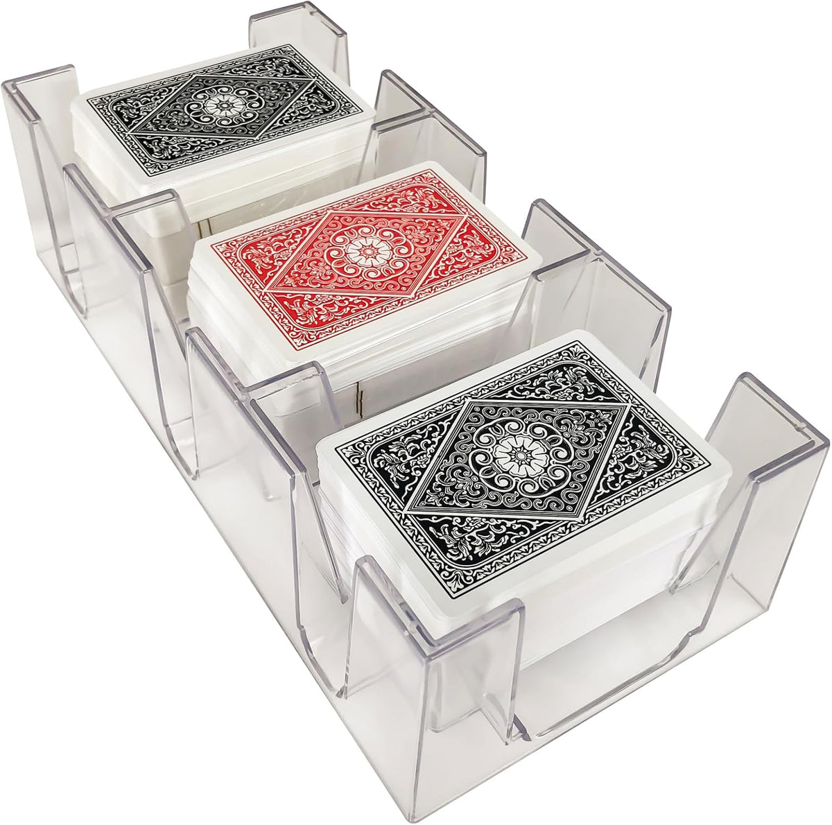 Yuanhe 9 Deck Clear Canasta Playing Card Tray – Fun for Kids & Family - 9 Deck - image 2