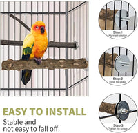 Bird Toys, Natural Parrot Toys for Small Macaws, Budgies, Lovebirds, Finches, Small and Medium Sized Birds Peppercorn Wood Apple Tree Perch Wood Set