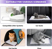 IMMCUTE Cat Pads 16.9" X 11.4", 50 Ct | Pee Pads for Cats | Thickened 6-Layer Super Absorbent Pads, Pee Pads for Tidy Cats Breeze Litter System | Cat Pee Pad for Litter Box