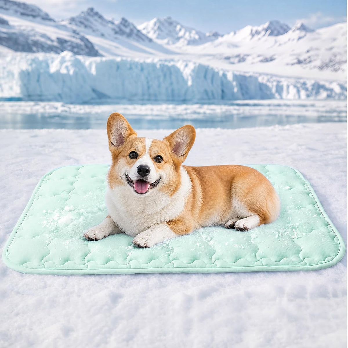 Luciphia Dog Cooling Mat, Q-MAX>0.5 Non-Slip Self-Cooling Pad for Pets – Essentials for Dogs - Green / 30x40 inches