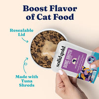 Solid Gold Bone Broth Cat Food Topper - Limited Ingredient Lickable Cat Broth Pouches w/Tuna Protein Shreds & Collagen for Hydration & Gut Support - Easy to Serve Gravy for Cats Meal Topper - 12ct