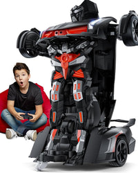 Veeniix V992 2-in-1 Spider Transform RC Robot Car Toy - Gray