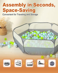 TRENDPLAY foldable pop up ball pit play tent for toddlers with storage bag - view 27