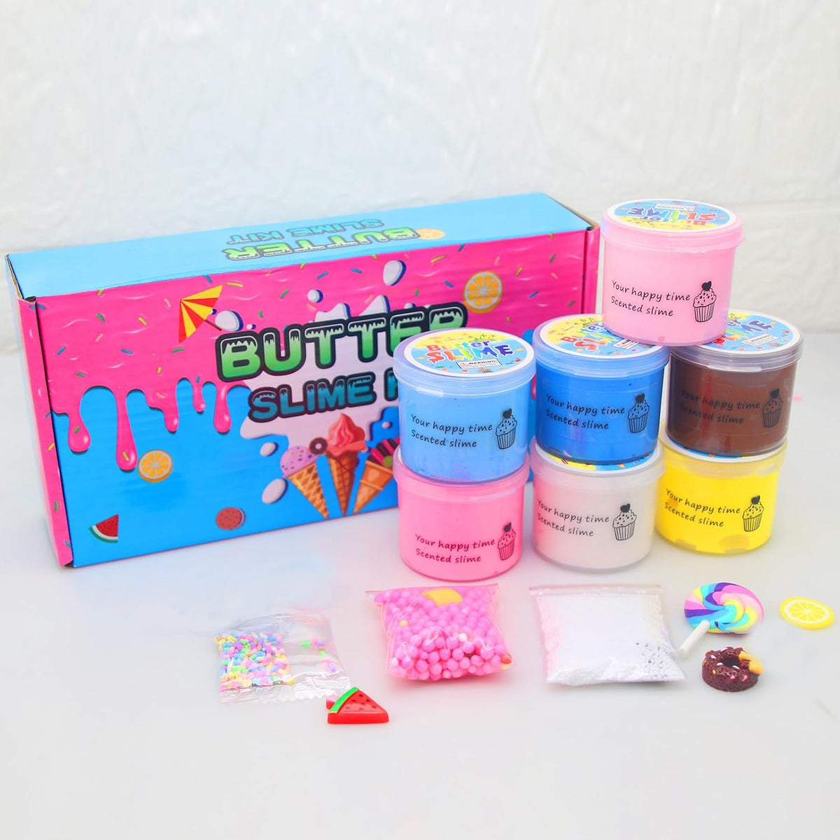 ZONEWAY 7 Pack Cake Butter Slime Kits - 7-pack - image 3