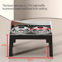Elevated Dog Bowls for Medium and Large Dogs - 2 Stainless Steel Bowls / Grey - image 4