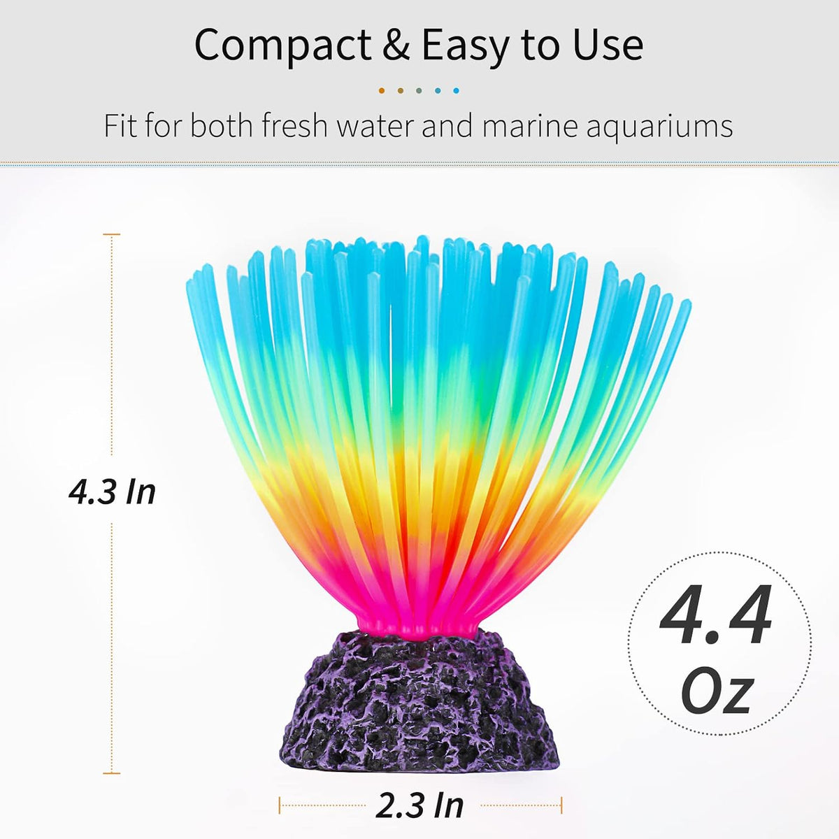 Uniclife Aquarium Imitative Rainbow Sea Urchin Ball Artificial - Blue Sea Urchin - image 2