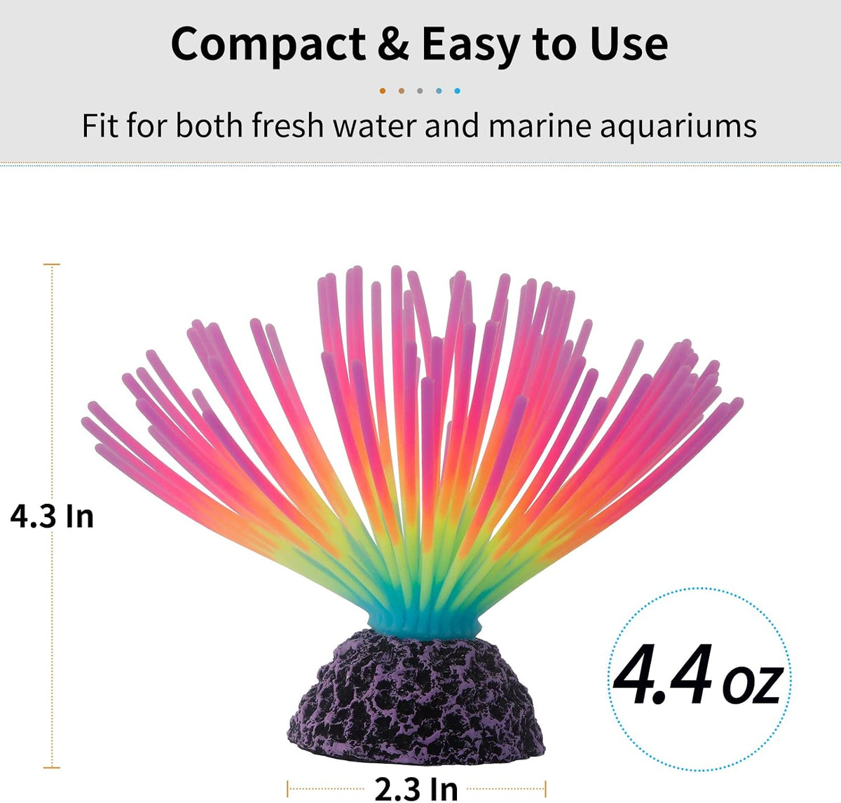 Uniclife Aquarium Imitative Rainbow Sea Urchin Ball Artificial - Rainbow Sea Urchin - image 2