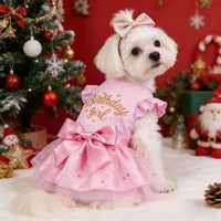 Dog Birthday Dress Tulle with Big Bowknot Princess Dog Cat Birthday - XX-Large - image 2