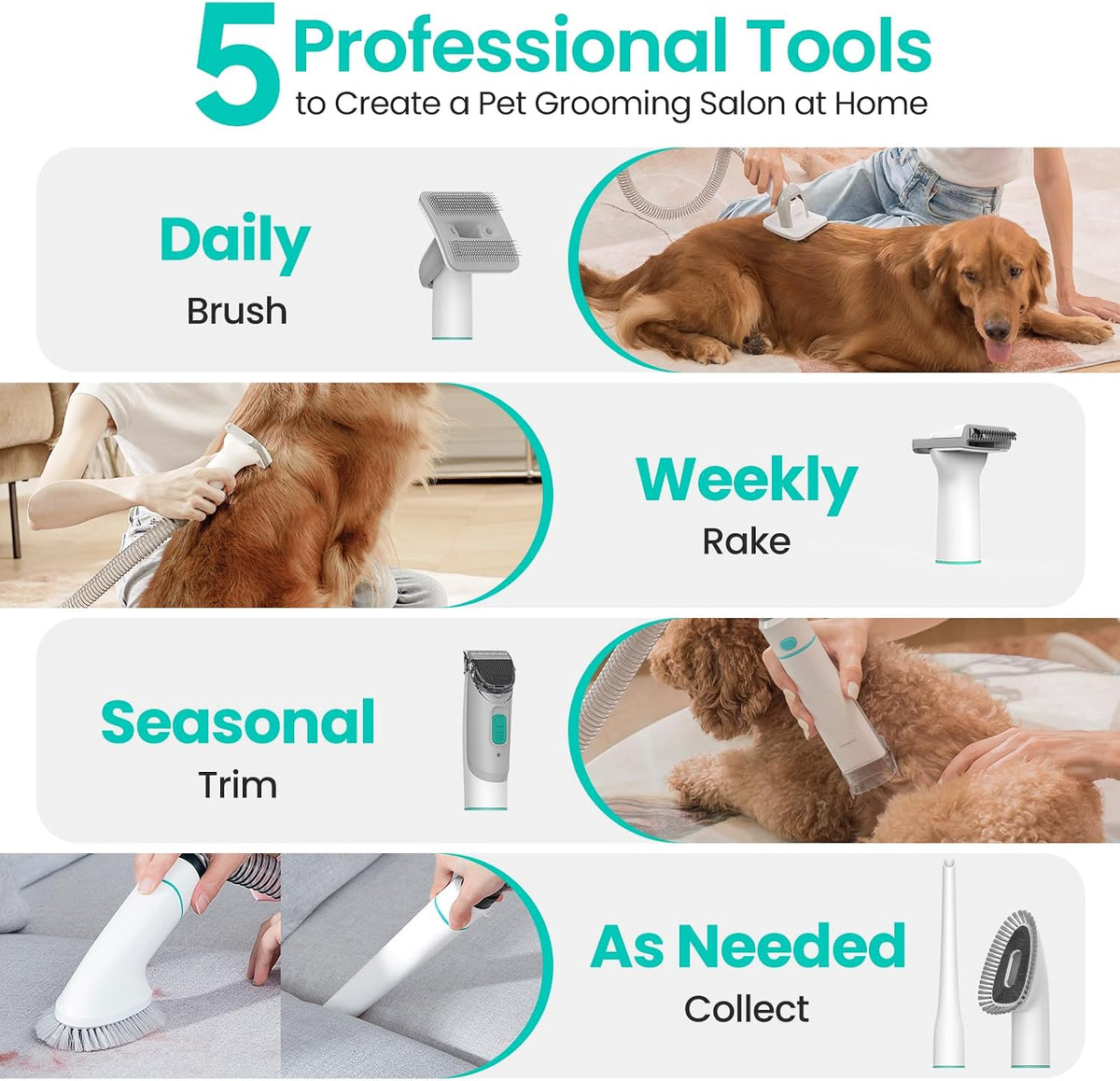 Neakasa P2 Pro Dog Grooming Kit - White - image 2