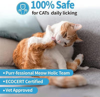 Mooncat Waterless Cat Shampoo, 100% Licking Safe & Vet Approved No Rinse Dry Bath Foam - Gentle Deodorizer for Short Haired Cats, Seniors & Kittens - Soothes Sensitive Skin, Reduces Dander & Odor