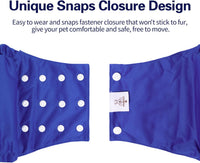 CuteBone Washable Dog Diapers Male with Snaps Reusable 3pcs a Pack - Buttons-Black&Grey&Blue / L(17"-21") - image 2