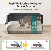 Stainless Steel Litter Box - Dark Grey / XL - image 2