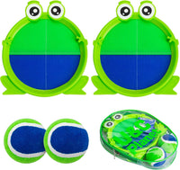 EVERICH TOY Toss and Catch Ball Game Set - Dark Blue Green-a / 2 Paddles 2 Balls