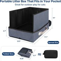 17.7"x13.5"x13.7" Travel Litter Box for Cats - image 3