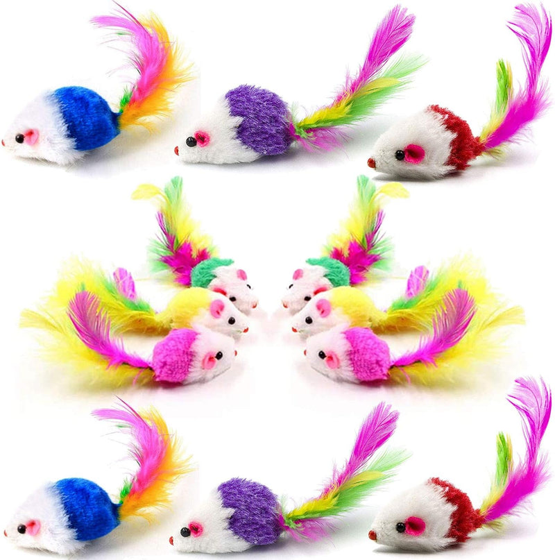 VOVIGGOL Cat Mice Toys for Indoor Cats 12PCS