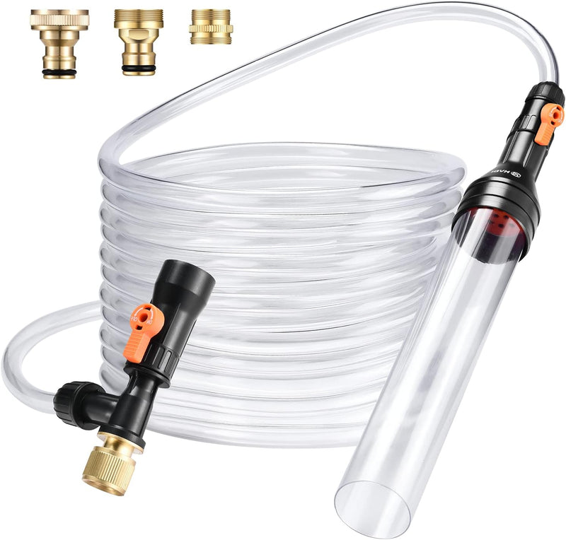 Gravel Vacuum for Aquarium Water Changer Fish Tank Cleaning Tools - 50ft