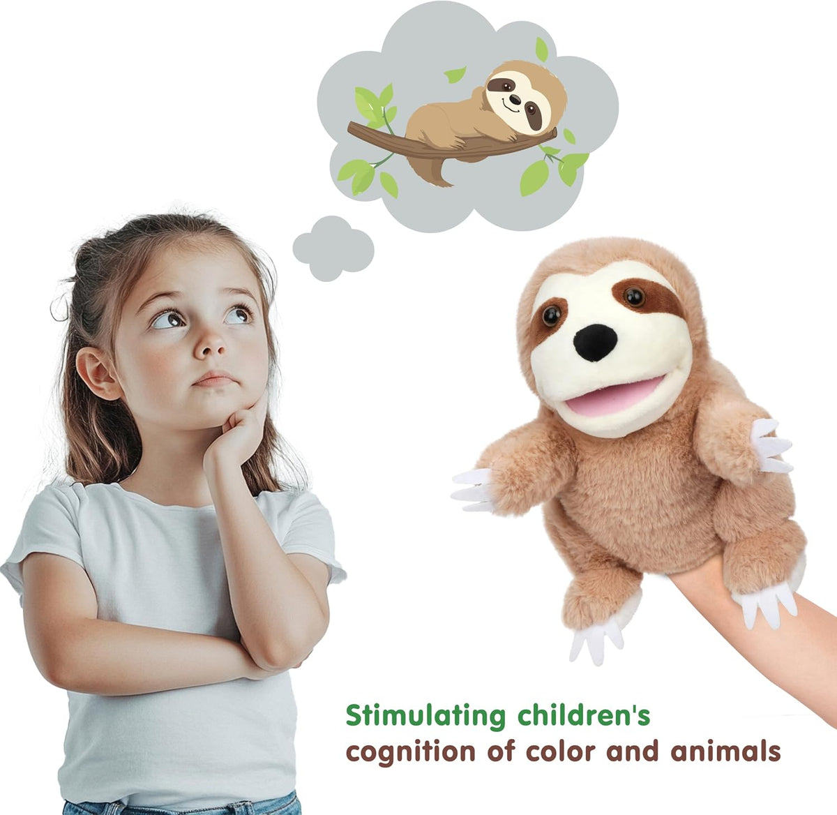 Easfan 12.5 inch plush puppy hand puppet with movable mouth and soft fur - view 27