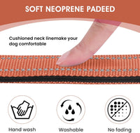 Reflective Dog Collar, Adjustable Nylon for Medium Dogs - Coral / XS:width 5/8"neck 8-10.5" - image 3