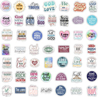 Krazy4K 100 pack waterproof vinyl Christian stickers with faith and Bible verse messages - view 8